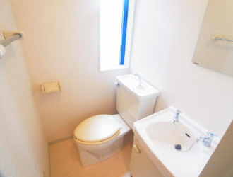 【トイレ】 | フラットワセダ | 落ち着いた色調のトイレです