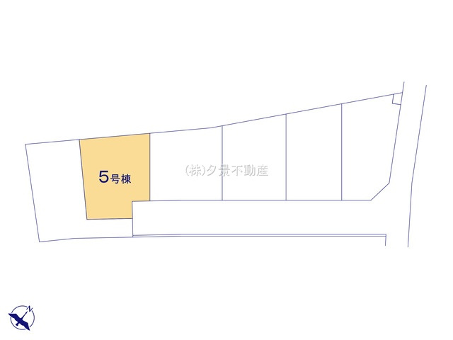 《仲介手数料無料》見沼区深作５丁目117(5号棟)新築一戸建てグラファーレの区画図