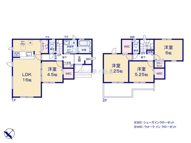《仲介手数料無料》見沼区深作５丁目117(5号棟)新築一戸建てグラファーレの間取り