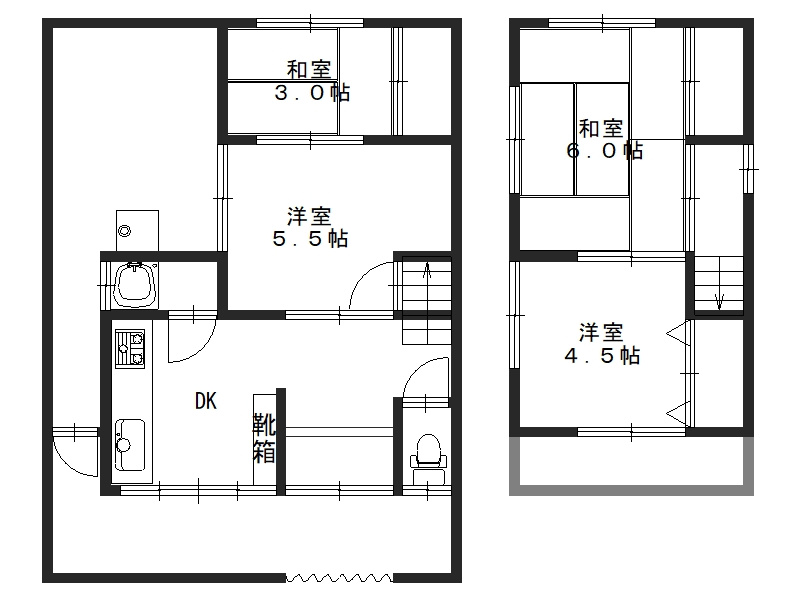 下小阪1丁目貸家の間取り