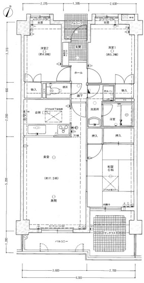 【間取り】 | グラン・ドムール周船寺
