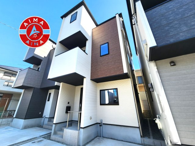 福岡市西区愛宕浜第1-3棟（2号棟）　の外観|デザイン性のある外観です。