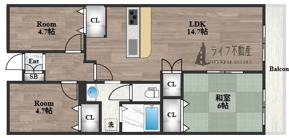 戴慶カーサグラシアの間取り