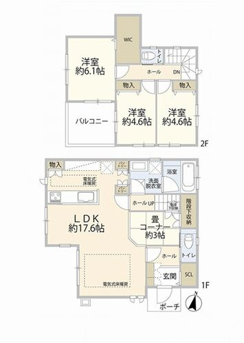 【間取り】 | 【仲介手数料０円】座間市入谷東4丁目　中古一戸建て | 座間市入谷東4丁目　中古一戸建て