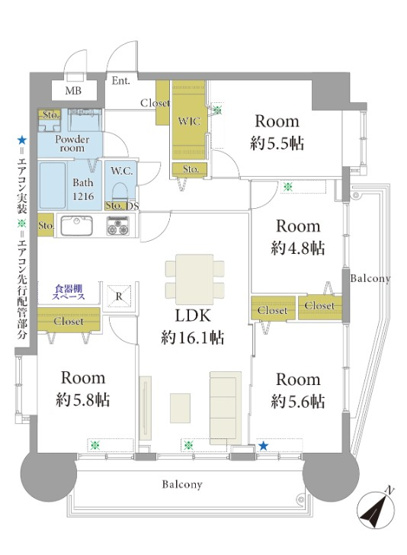 【間取り】 | エスポワール吉塚