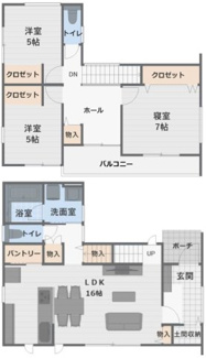 【間取り】 | 郡山市喜久田町入ノ内新築一戸建て1棟