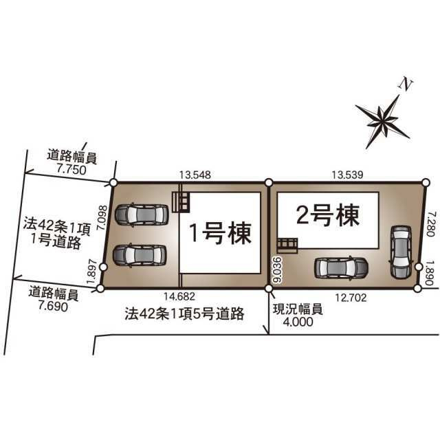 クレイドルガーデン宇都宮市峰第６　新築一戸建ての区画図