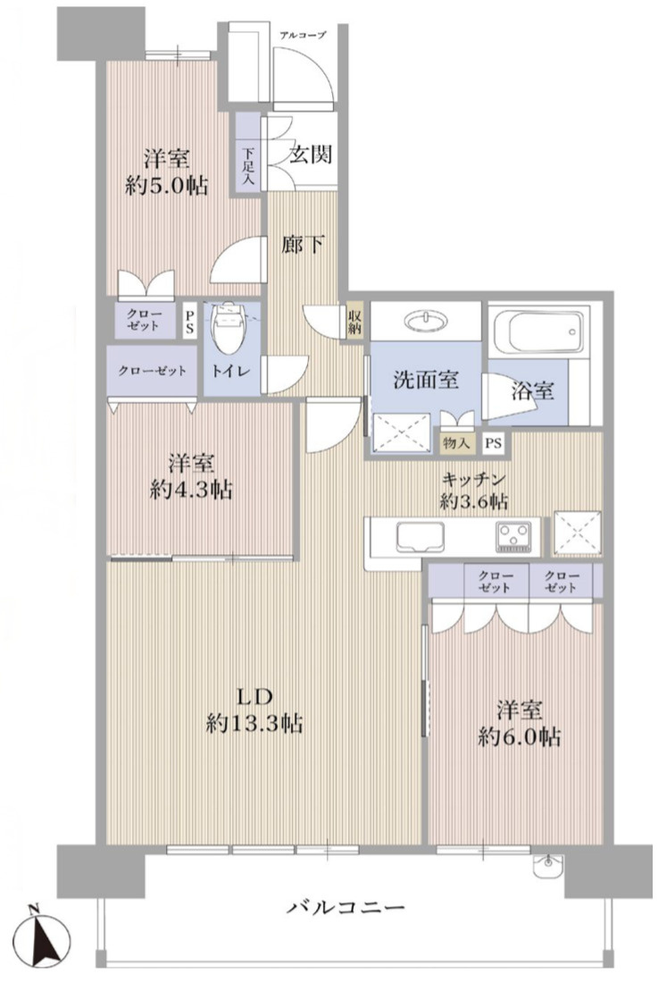 パークホームズ柏サンクの間取り