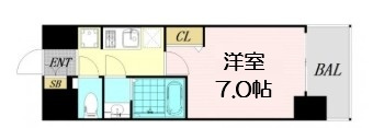 【間取り】 | プレサンス大国町アドロッソ