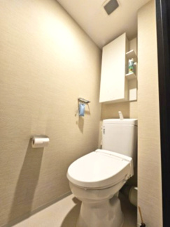 【トイレ】 | グランセンス吉川美南セントラルレジデンス | 温水洗浄機能付暖房便座採用の高機能トイレ　脱臭機能、防汚、防菌加工を施しており、お手入れも簡単です　また、洗浄使用水量が少ない節水型ロータンクタイプです