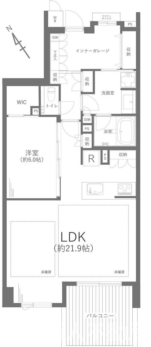 クリオ鵠沼海岸グランロワの間取り