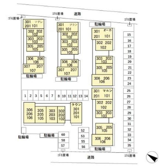 本郷の杜　ラウンのその他|配置図です。