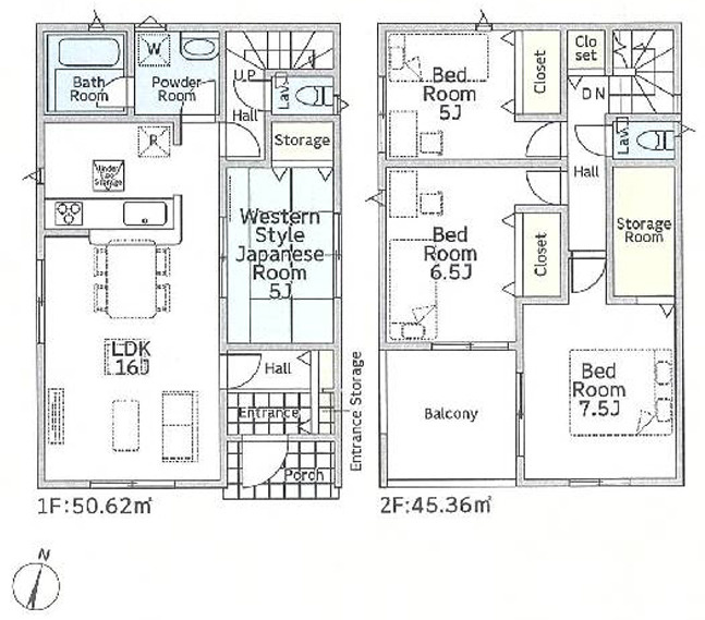 平塚市立野町第4　新築戸建全3棟　の間取り