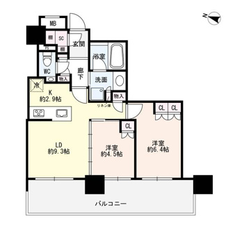 【間取り】 | ザ・札幌タワーズ　イーストタワー　