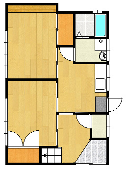 外山貸家の間取り