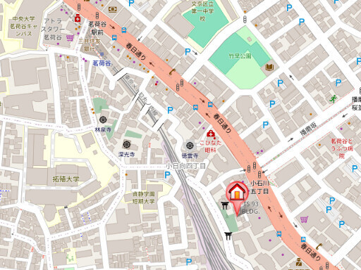 文京区小日向４丁目のアパートの地図