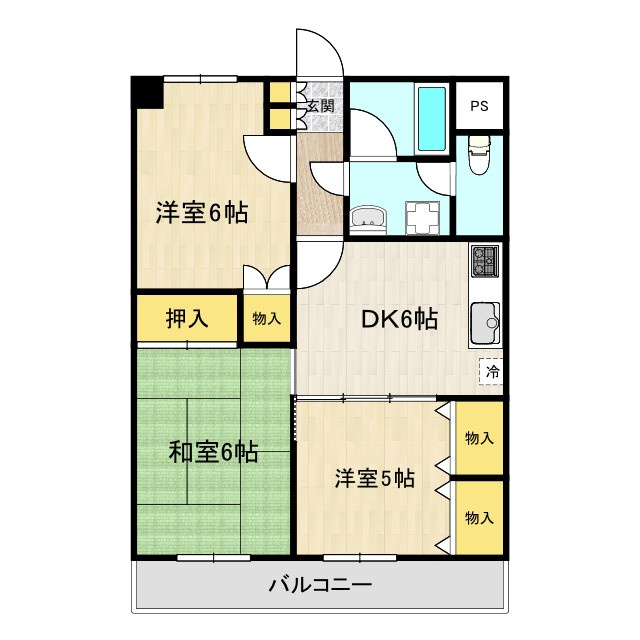 武蔵野市関前２丁目の賃貸マンションの間取り