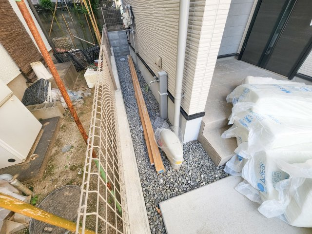 大野城市白木原4丁目第1-2棟（1号棟）　の庭|お庭で自由な時間を過ごせます。