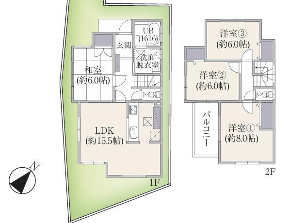藤沢市鵠沼海岸６丁目３－５１戸建ての間取り