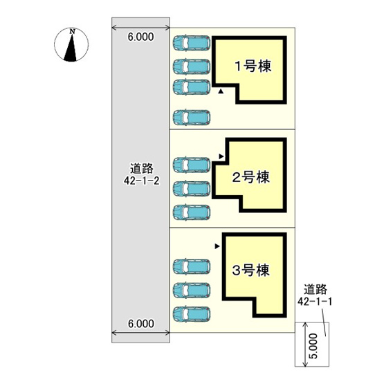 【区画図】 | 姫路市勝原区山戸3期/全３棟