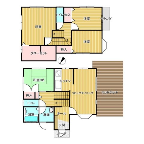 日立市南高野町中古物件の間取り