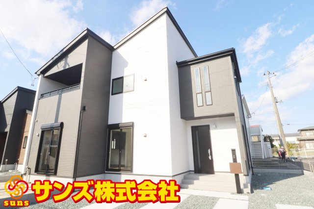 郡山市横塚5丁目　　４号棟　　　芳賀小学校、郡山第４中学区の外観|南側から見た外観