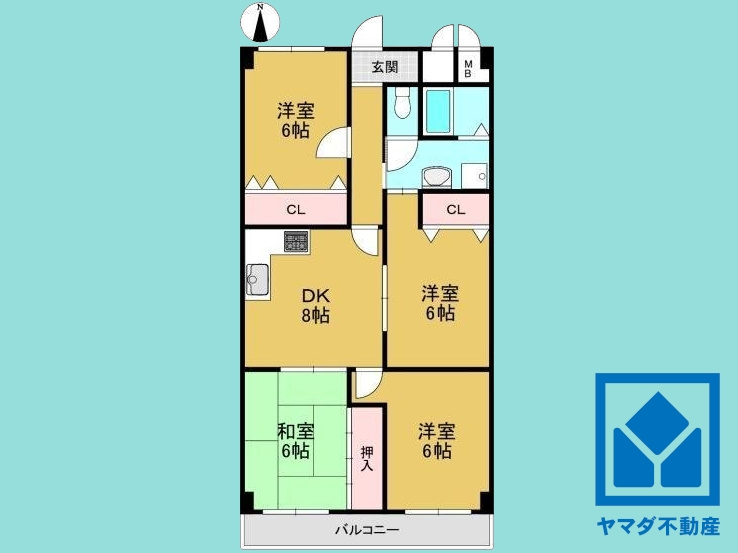向陽グランドハイツの間取り