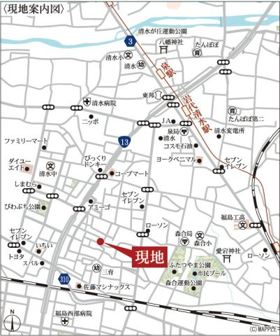 【地図】 | Livele Garden.S　野田町谷地第３　２号棟 | ★内覧予約で新米4kg★