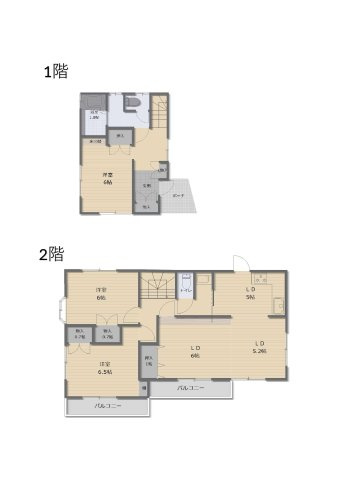 臼井台中古戸建の間取り