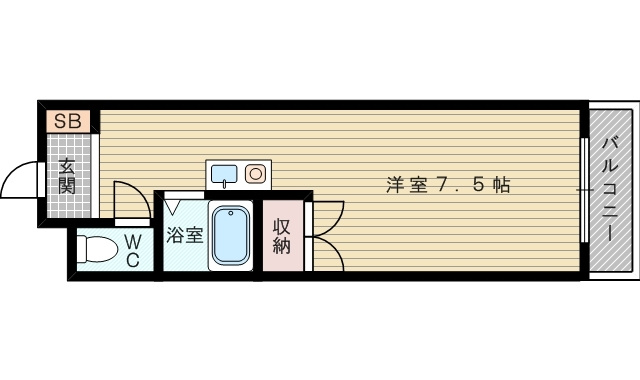 【間取り】 | 1Ｋのお部屋です