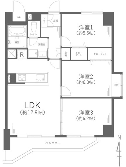 ナイスアーバン平塚総合公園の間取り