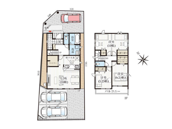【間取り】 | 富士見市水子　新築一戸建住宅　全6棟　(ふじみ野店) | 4号棟/SIC、WIC、パントリーなど収納豊富なゆとりの3LDK。将来的に4LDKへの間取り変更もでき、お子様が大きくなったときも安心です。(間仕切り壁工事/別途有償)