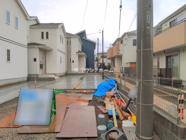 入間市小谷田1丁目・全3棟　新築一戸建　A号棟の前面道路含む現地写真|2026年2月4日撮影