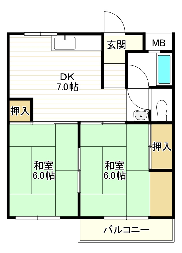 平野ハイツの間取り