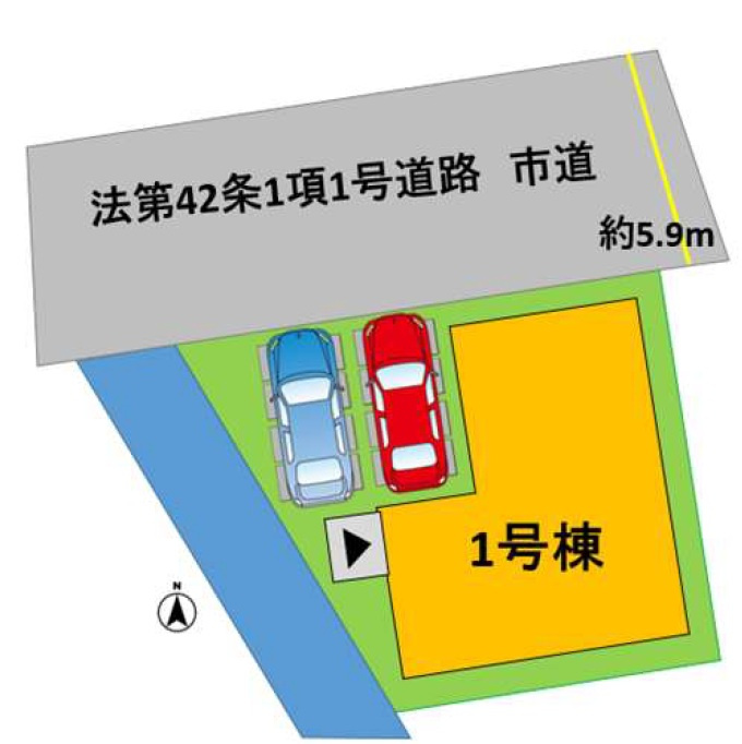 よかタウン／東区健軍３丁目２期／１号棟の区画図