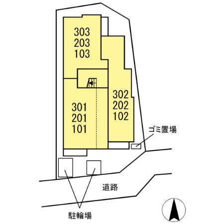 セレスティア荒川Ⅱの区画図