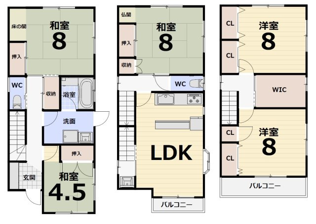 太井　戸建の間取り