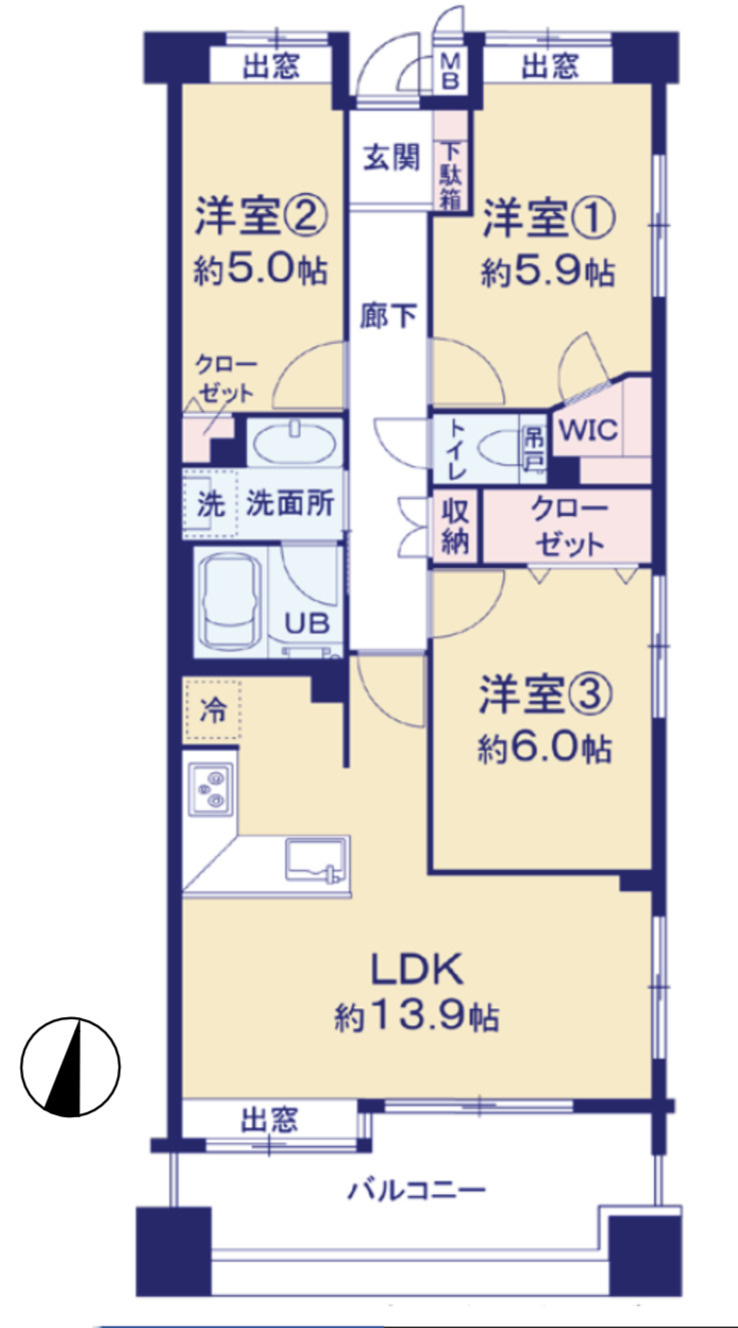 ファミール松戸五香の間取り