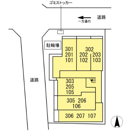 アヴァンス中村南の区画図
