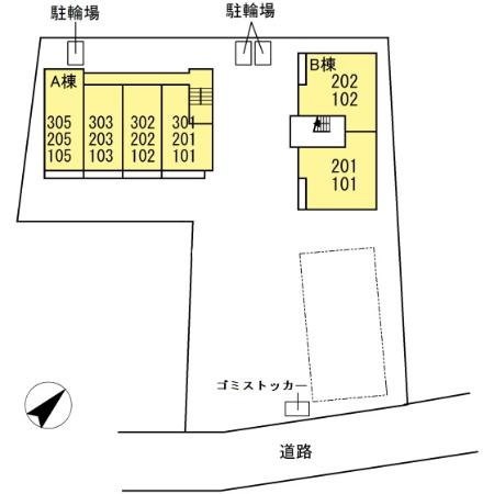 Bright Halu 　westの区画図