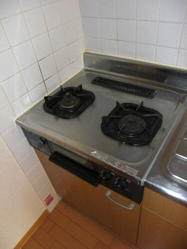 芝公園アビタシオンのキッチン|ガスコンロ　※2009年11月撮影