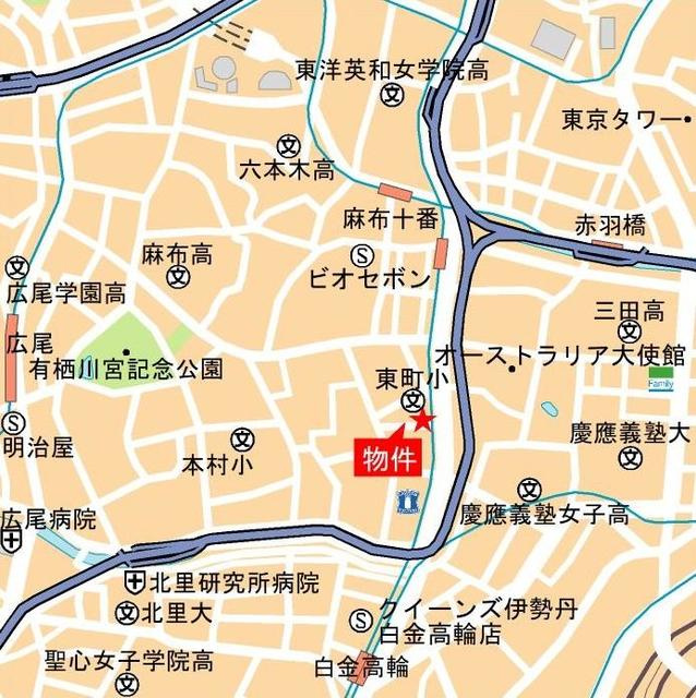 パークコート南麻布の地図
