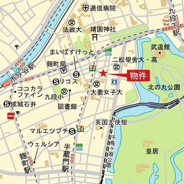 パークコート　ザ・三番町ハウスの地図