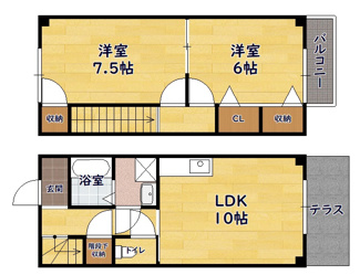 【間取り】 | 市ノ坪ハイツ
