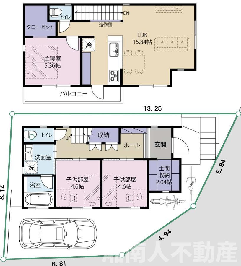 逗子市池子３丁目５２５－４４０新築戸建ての間取り