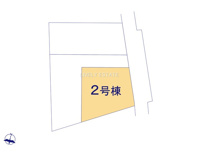 草加市瀬崎5丁目 新築分譲住宅 全3棟 2号棟の区画図