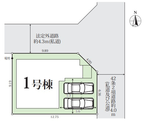 明石市二見町東二見の区画図