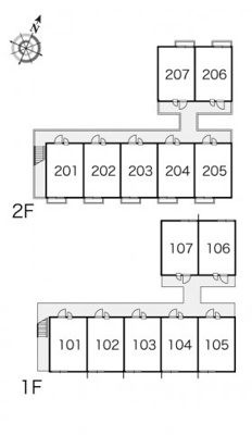 【区画図】 | レオパレスソレーユ萩崎 | 現況優先となります。現地にて間取り・仕様等をお確かめ下さい。
