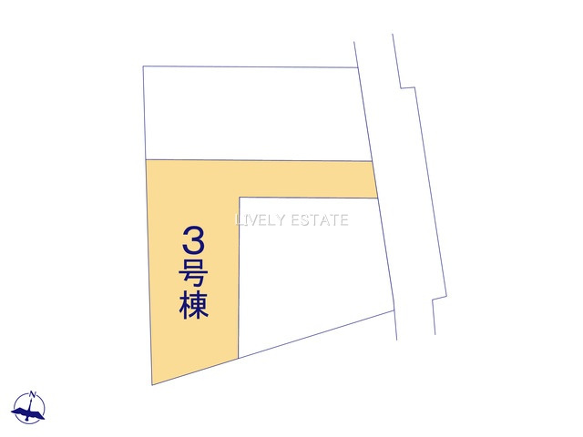 草加市瀬崎5丁目 新築分譲住宅 全3棟 3号棟の区画図