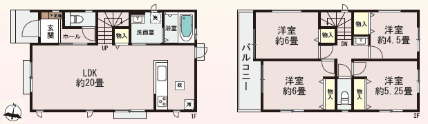 平塚市西八幡4丁目　新築戸建　全2棟B号棟の間取り